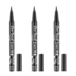 Triple Pack of Vegan-Approved Hypoallergenic Liquid Eyeliner Pens, Tattoo Effect, Quick Dry, Waterproof, Smudgeproof, Long-lasting & Felt Tip Eyeliner pen: Precision Beauty for Women (Classic Black) - Image 2